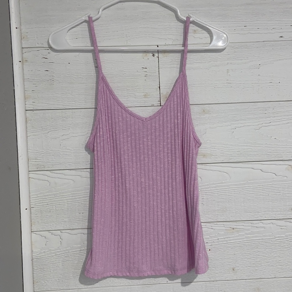 Lilac Ribbed Tank Top